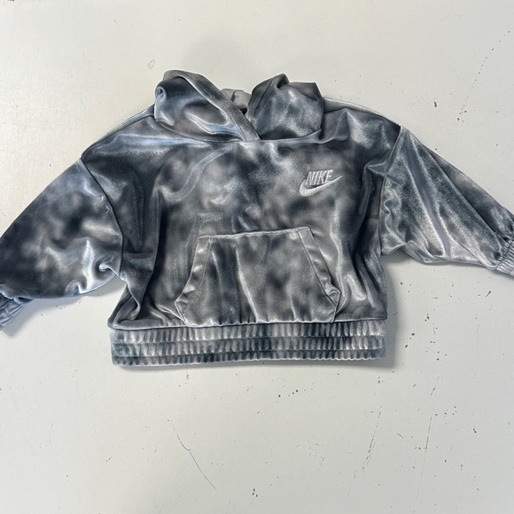Nike Velour Tie Dye Hooded Tracksuit Gray Silver 12m NWOT - Picture 3 of 10